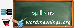 WordMeaning blackboard for spillikins